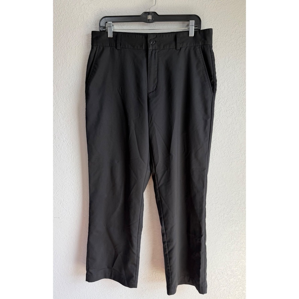 Adidas Climalite Mens Golf Pants Black 32x30 Flat Front Performance Trousers